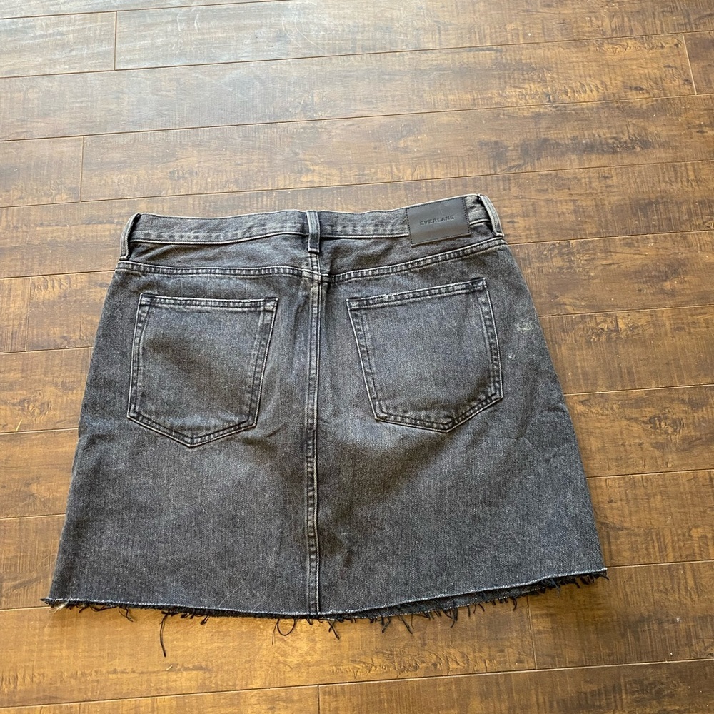 Everlane Black Denim Midi Skirt - Picture 6 of 11